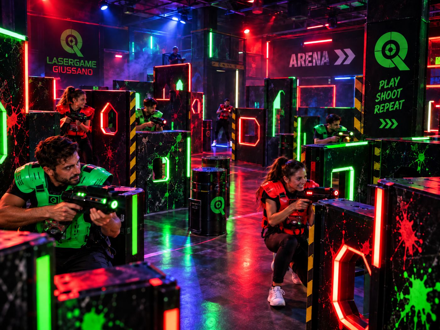 Labirinto lasergame con luci UV a Giussano
